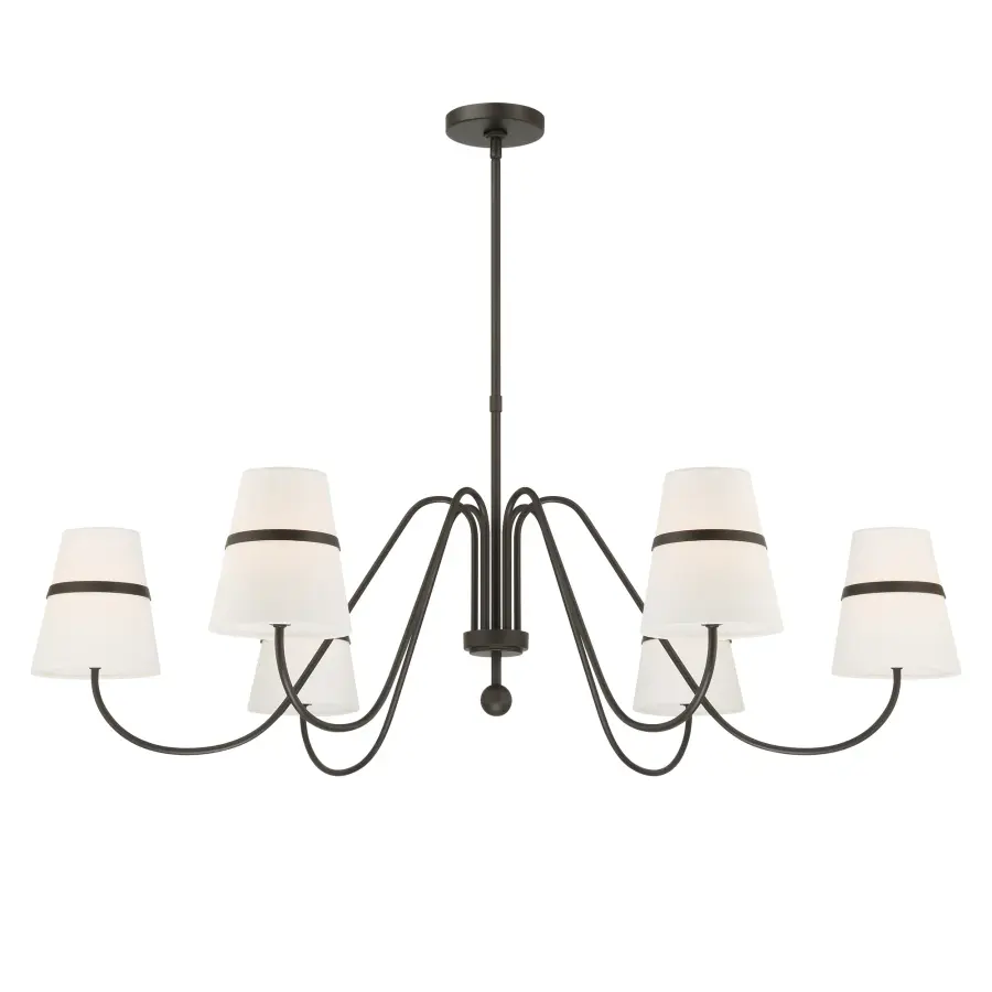 Althia 43.75" 6-Light Chandelier in Textured Dark Bronze - Image 1