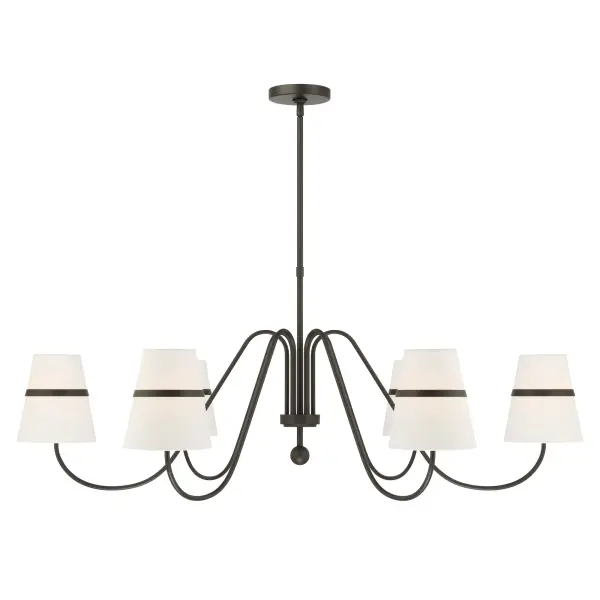 Althia 43.75" 6-Light Chandelier in Textured Dark Bronze - Image 11