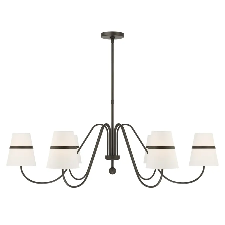 Althia 43.75" 6-Light Chandelier in Textured Dark Bronze - Image 11