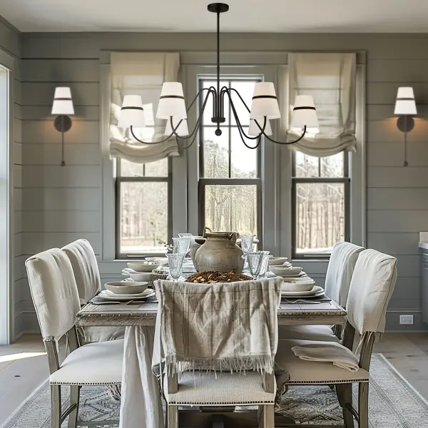 Althia 43.75" 6-Light Chandelier in Textured Dark Bronze - Image 5