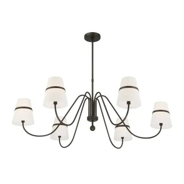 Althia 43.75" 6-Light Chandelier in Textured Dark Bronze - Image 9