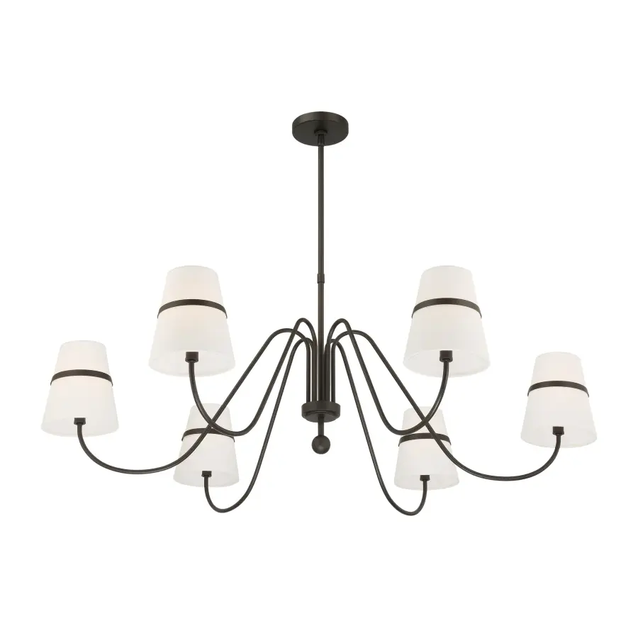 Althia 43.75" 6-Light Chandelier in Textured Dark Bronze - Image 9