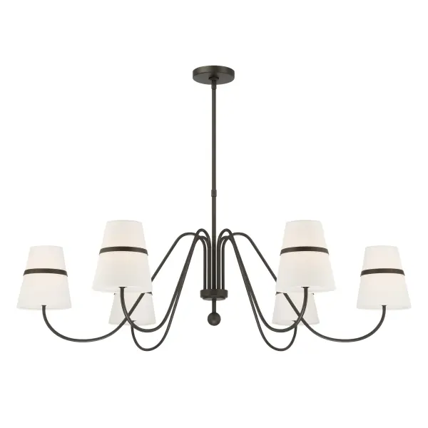 Althia 43.75" 6-Light Chandelier in Textured Dark Bronze - Image 10