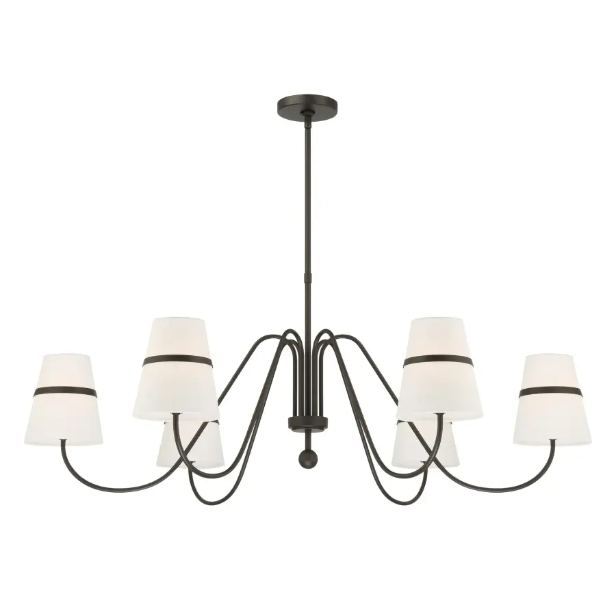 Althia 43.75" 6-Light Chandelier in Textured Dark Bronze - Image 10