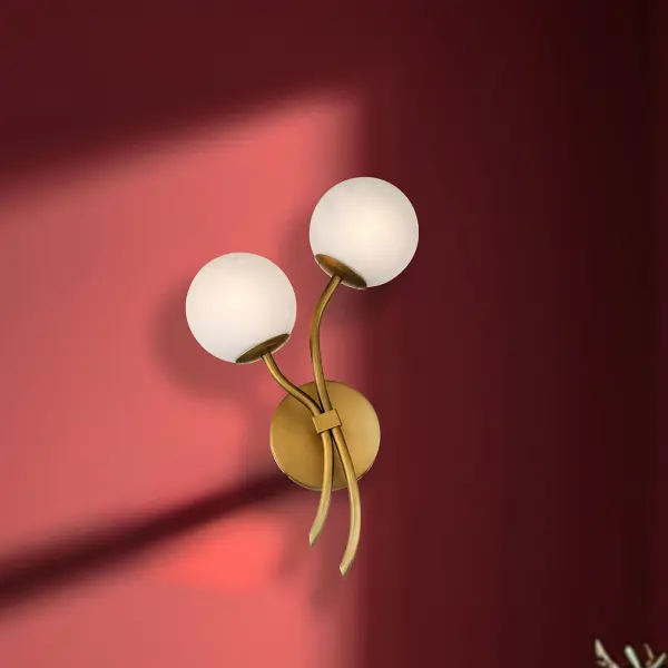 Curven 18" Legacy Brass Wall Sconce with Etched Alabaster Glass - Image 3