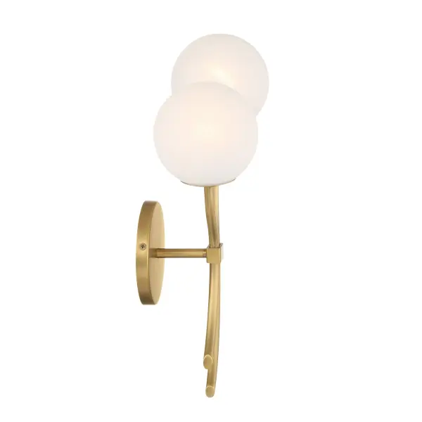 Curven 18" Legacy Brass Wall Sconce with Etched Alabaster Glass - Image 4