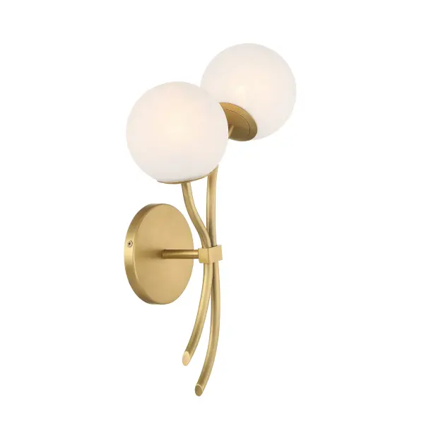 Curven 18" Legacy Brass Wall Sconce with Etched Alabaster Glass - Image 5