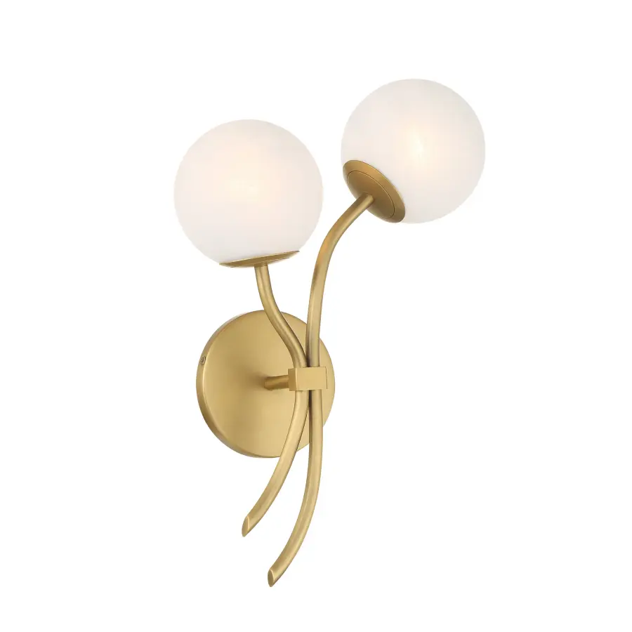 Curven 18" Legacy Brass Wall Sconce with Etched Alabaster Glass - Image 6