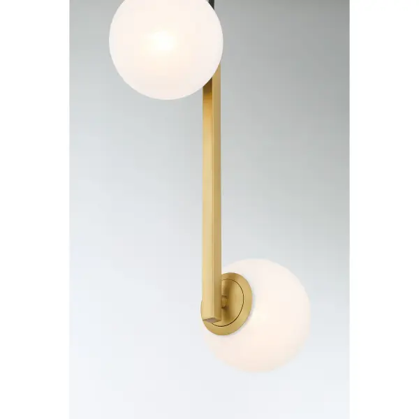 Curven 5" 2-Light Pendant in Legacy Brass - Image 3