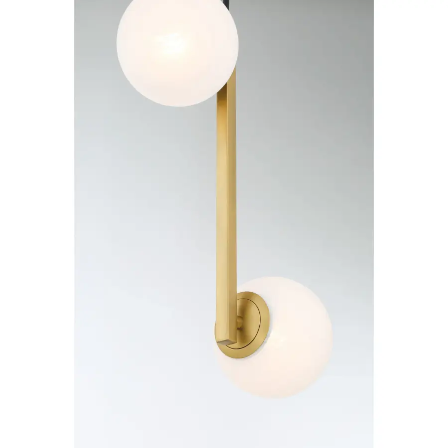Curven 5" 2-Light Pendant in Legacy Brass - Image 3