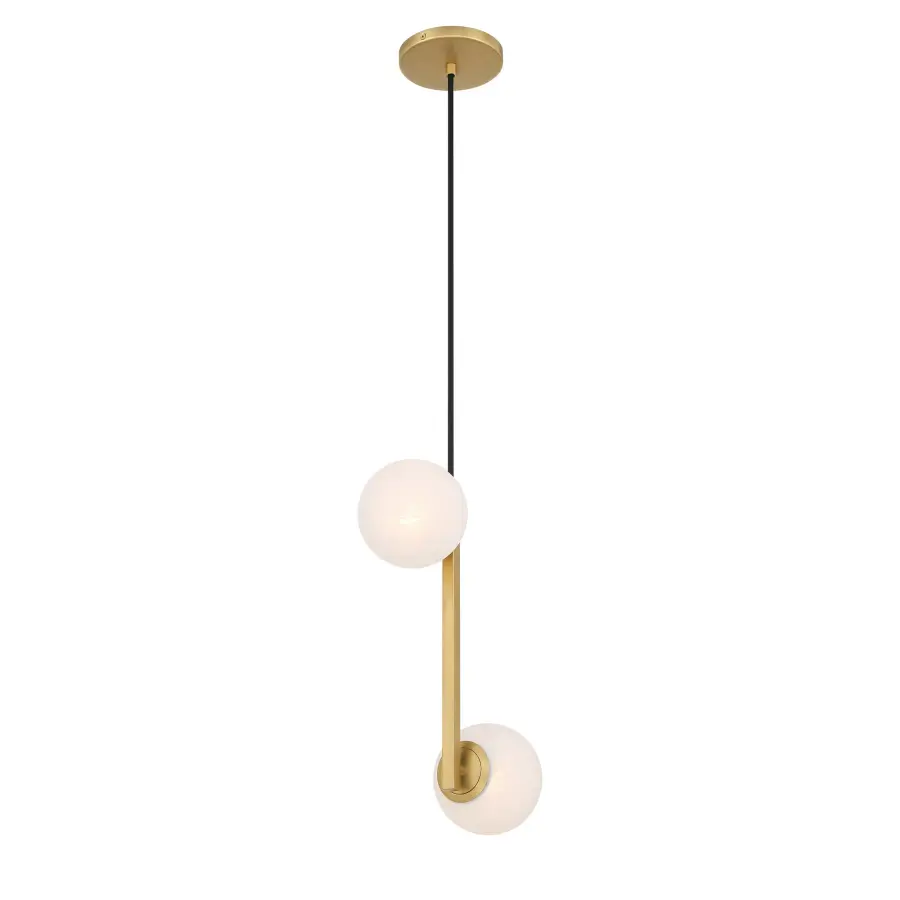 Curven 5" 2-Light Pendant in Legacy Brass - Image 4