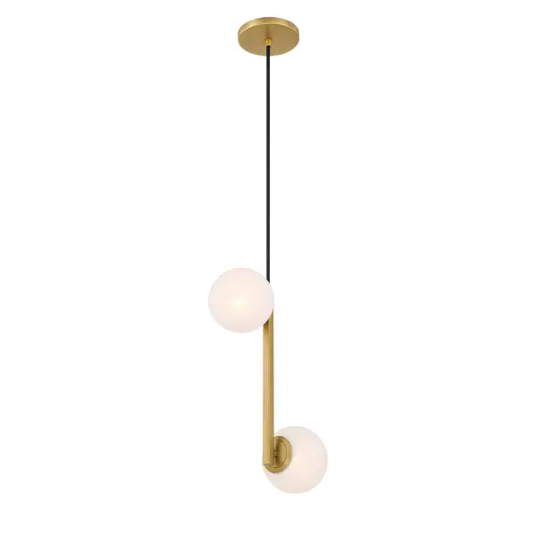 Curven 5" 2-Light Pendant in Legacy Brass - Image 5