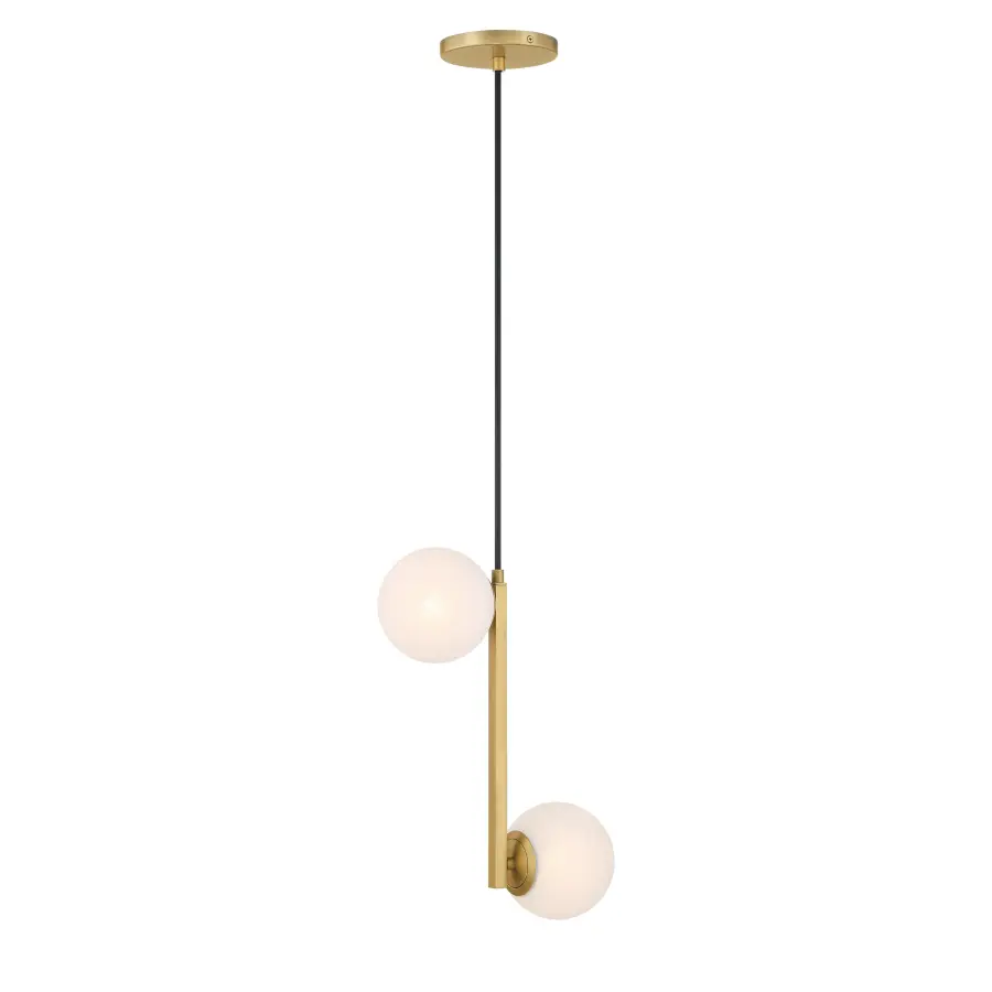 Curven 5" 2-Light Pendant in Legacy Brass - Image 6