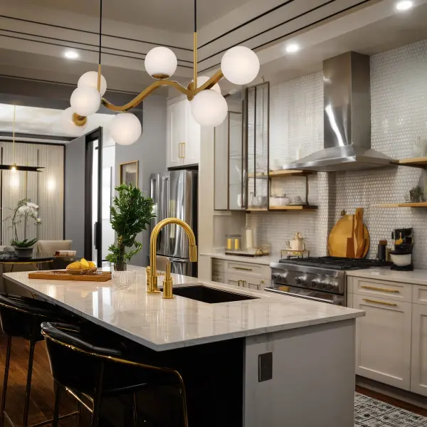 Curven 54" 8-Light Island Chandelier - Image 4