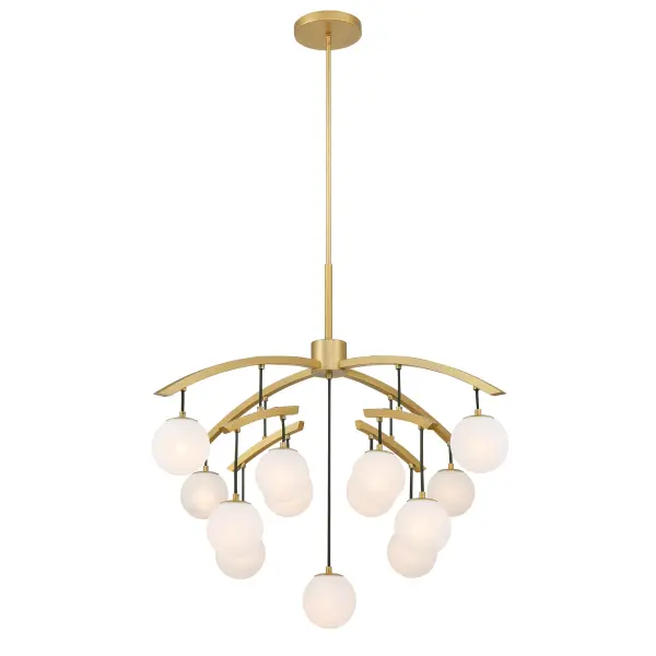 Curven 42" 13-Light Chandelier in Legacy Brass - Image 11
