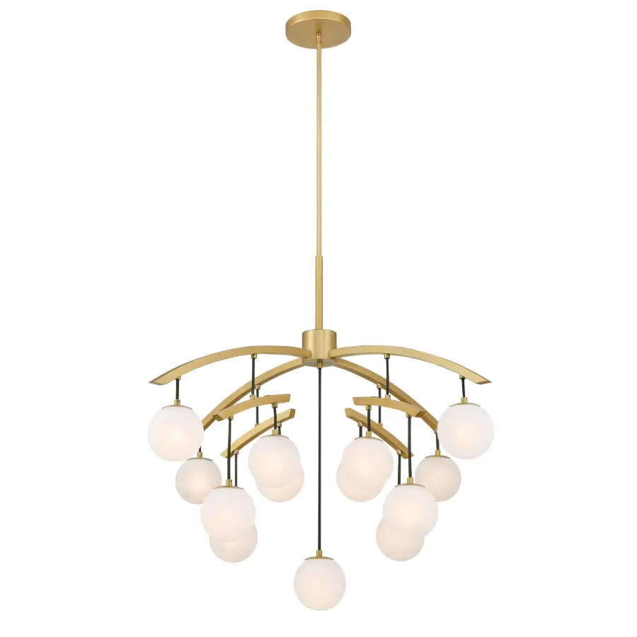 Curven 42" 13-Light Chandelier in Legacy Brass - Image 11