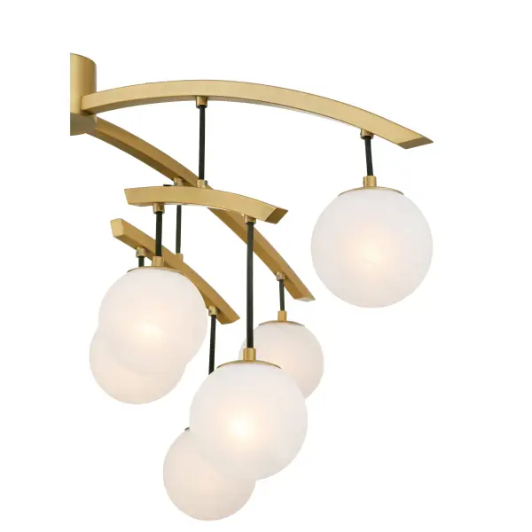 Curven 42" 13-Light Chandelier in Legacy Brass - Image 7