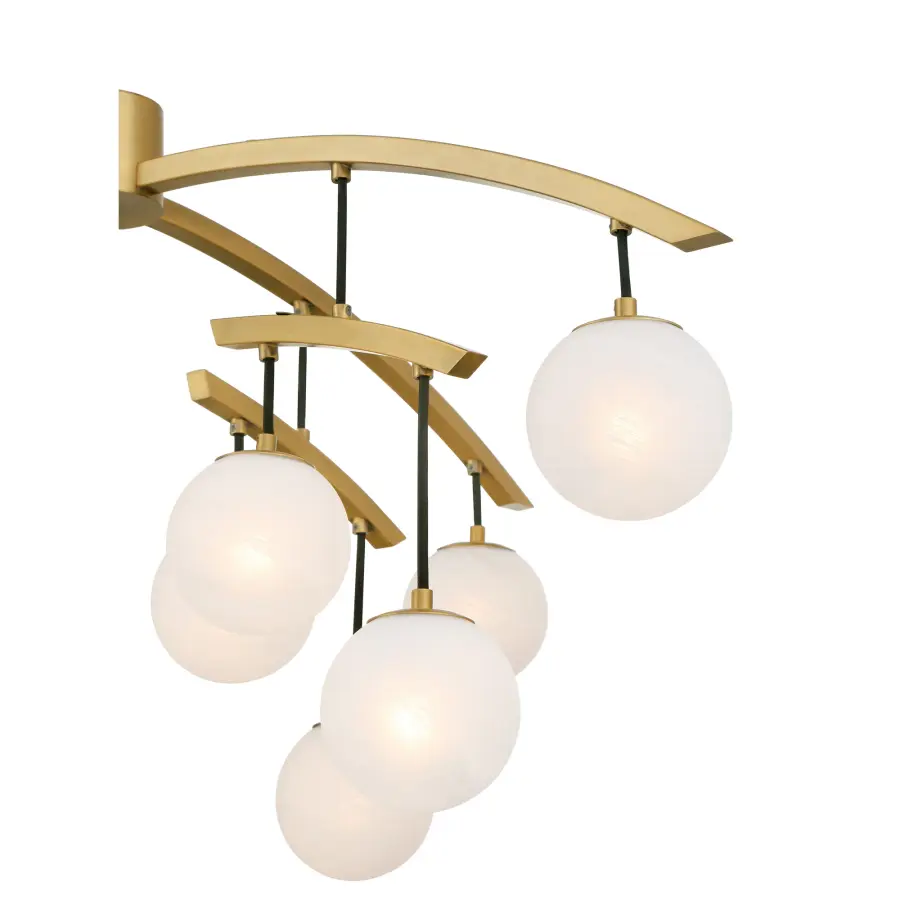 Curven 42" 13-Light Chandelier in Legacy Brass - Image 7