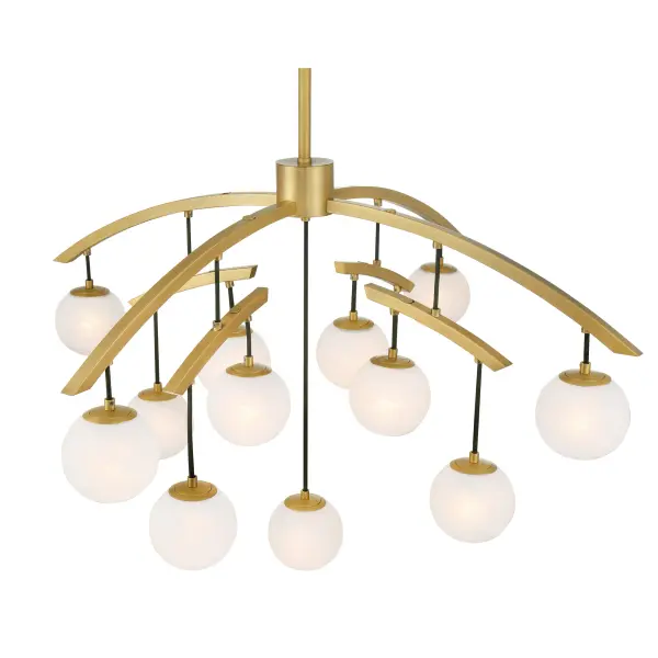 Curven 42" 13-Light Chandelier in Legacy Brass - Image 8