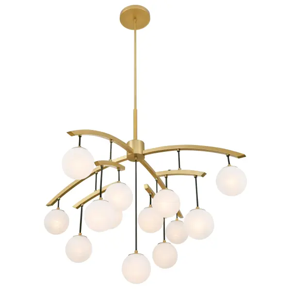 Curven 42" 13-Light Chandelier in Legacy Brass - Image 9
