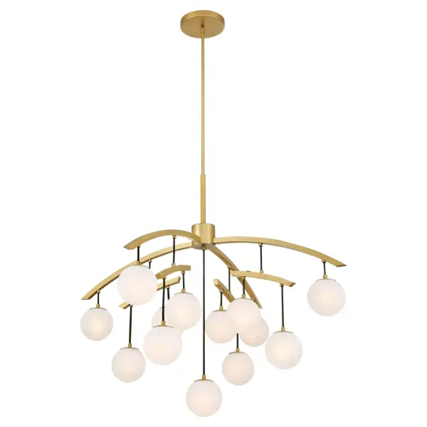 Curven 42" 13-Light Chandelier in Legacy Brass - Image 10