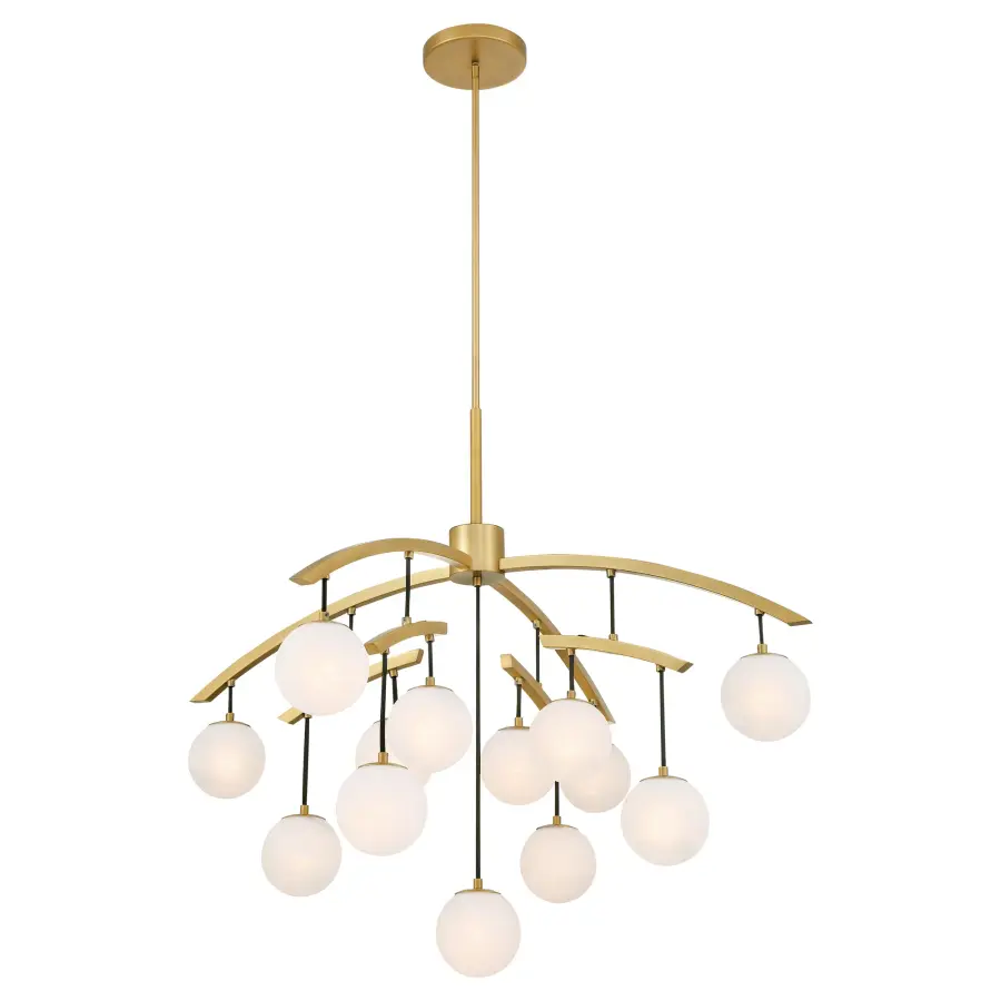 Curven 42" 13-Light Chandelier in Legacy Brass - Image 10