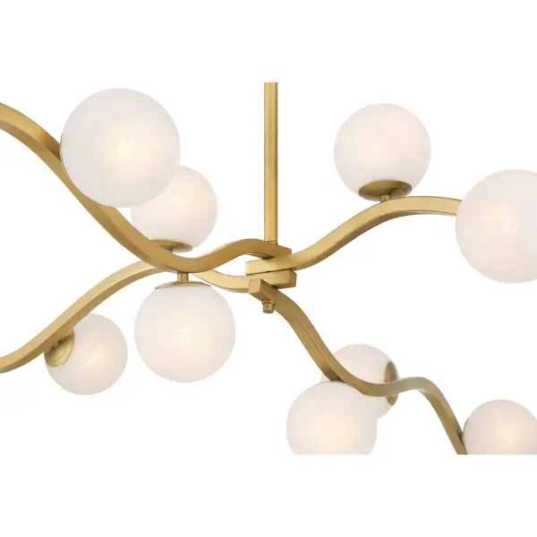 Curven 75" 16-Light Chandelier in Legacy Brass - Image 5