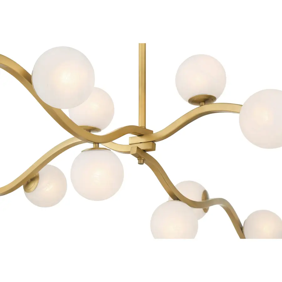 Curven 75" 16-Light Chandelier in Legacy Brass - Image 5