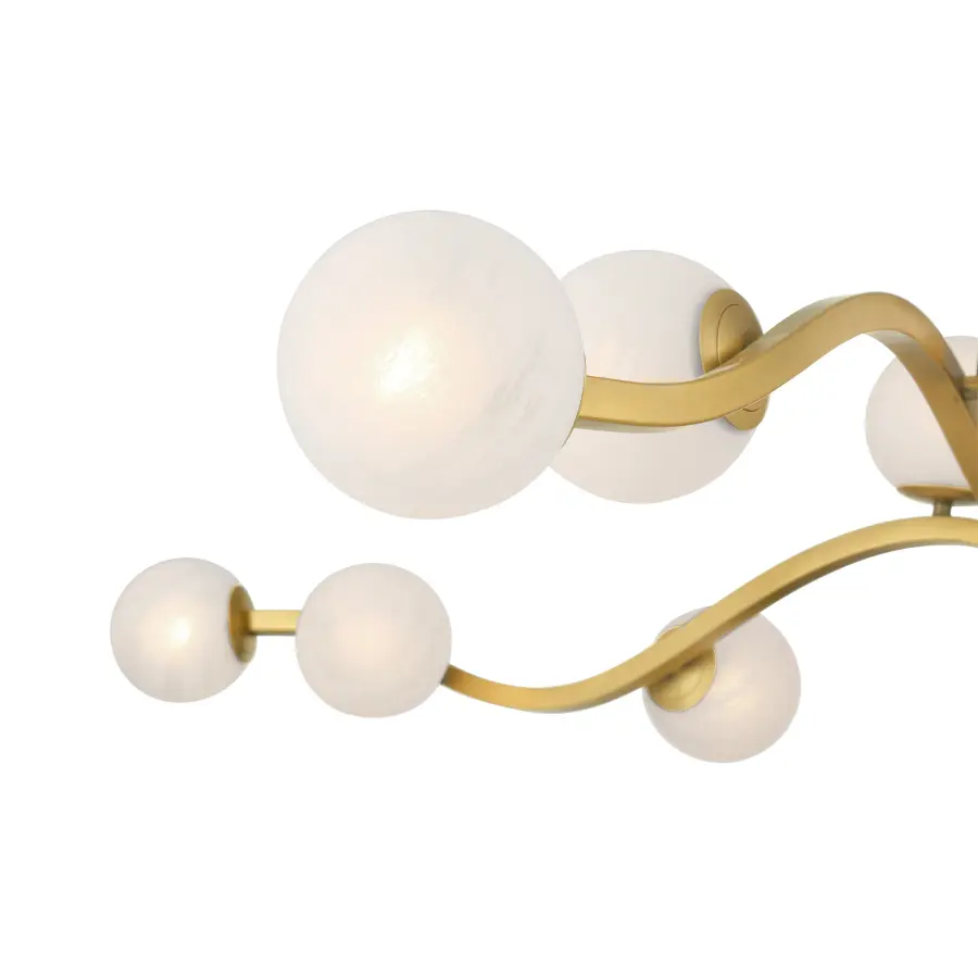 Curven 75" 16-Light Chandelier in Legacy Brass - Image 6