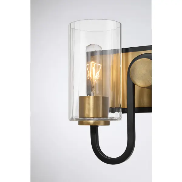 Orla 12" 2-Light Vanity in Legacy Brass and Matte Black - Image 2