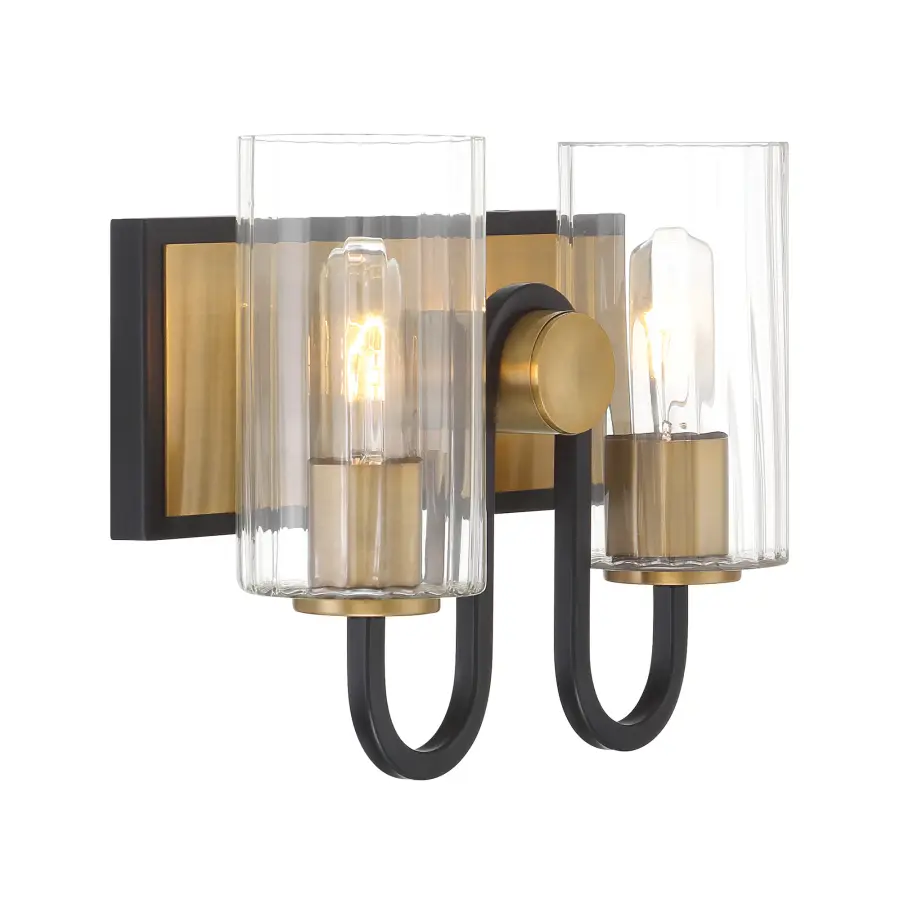 Orla 12" 2-Light Vanity in Legacy Brass and Matte Black - Image 5