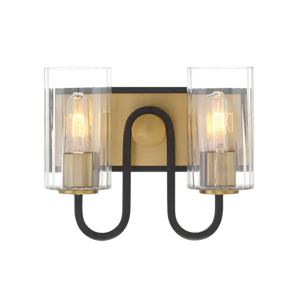 Orla 12" 2-Light Vanity in Legacy Brass and Matte Black - Image 7
