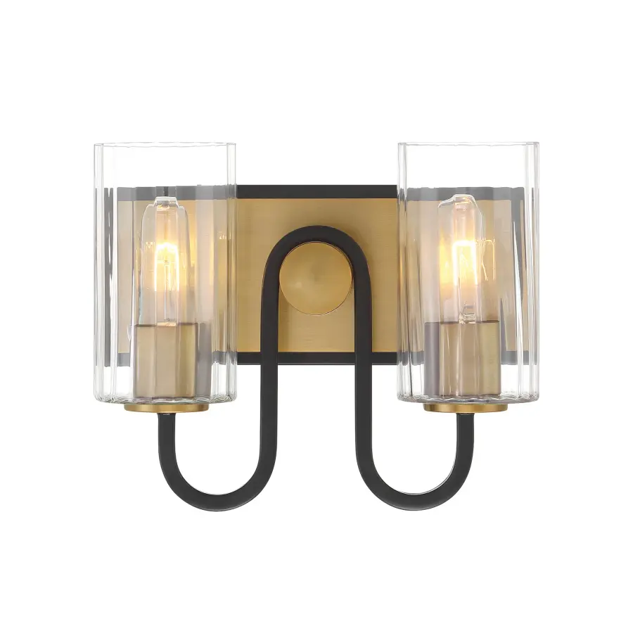Orla 12" 2-Light Vanity in Legacy Brass and Matte Black - Image 7