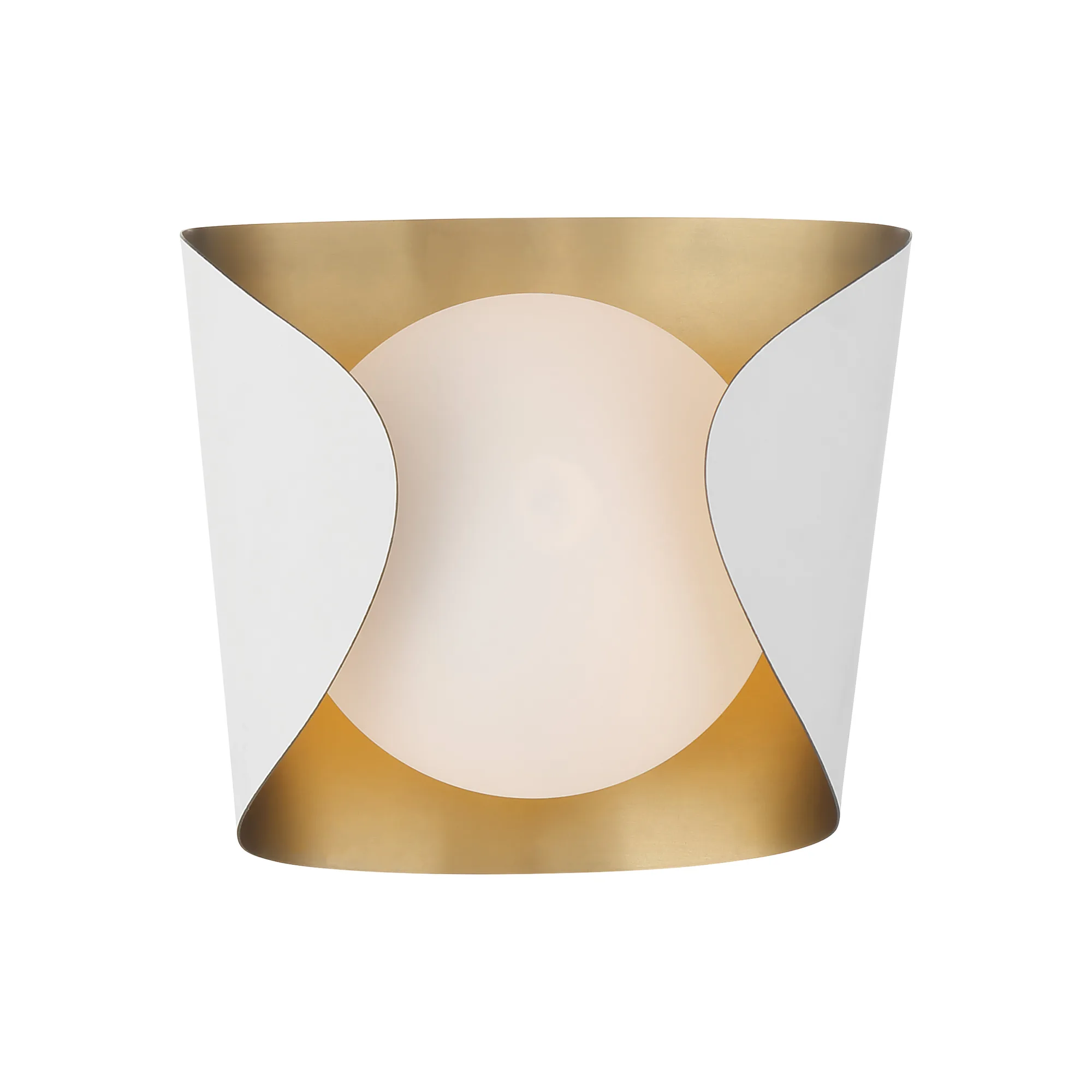 Flare 8.5" 1-Light Vanity in Sand White and Legacy Brass