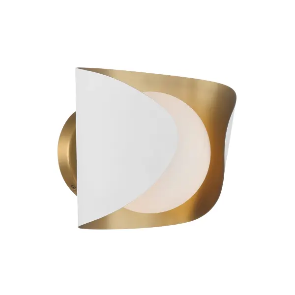 Flare 8.5" 1-Light Vanity in Sand White and Legacy Brass - Image 3