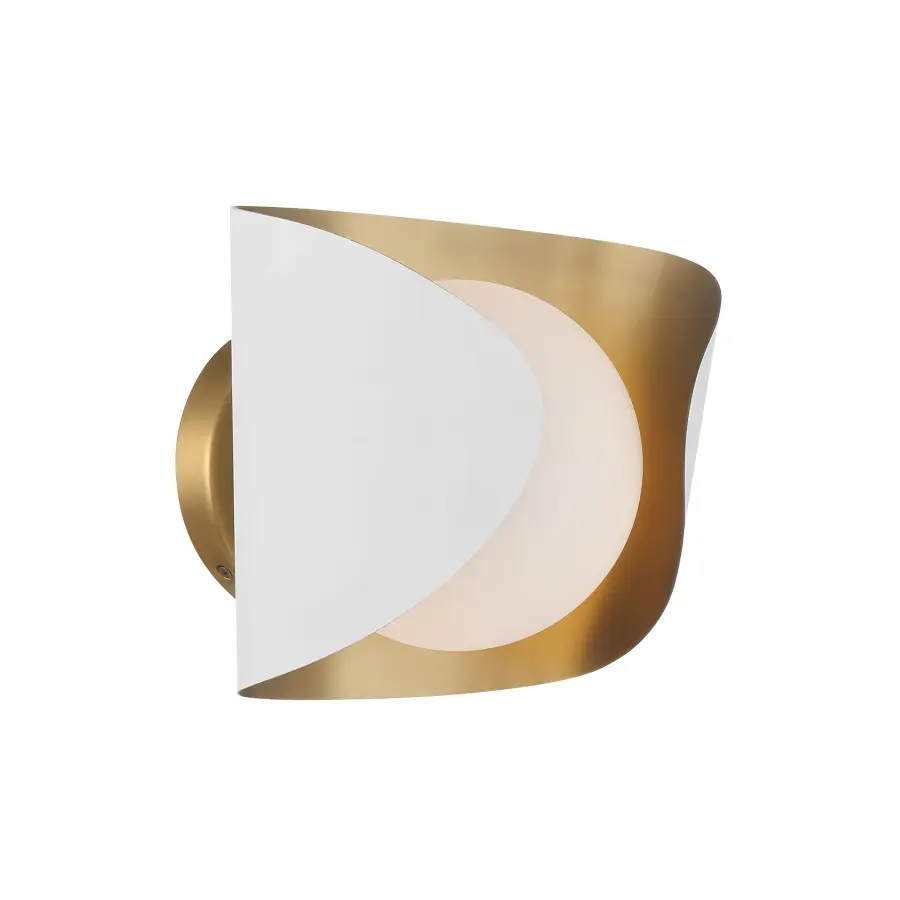 Flare 8.5" 1-Light Vanity in Sand White and Legacy Brass - Image 3