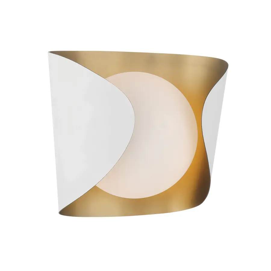 Flare 8.5" 1-Light Vanity in Sand White and Legacy Brass - Image 4