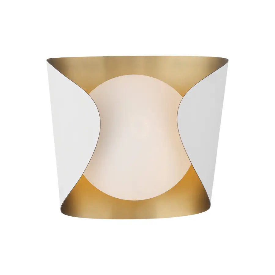 Flare 8.5" 1-Light Vanity in Sand White and Legacy Brass - Image 5