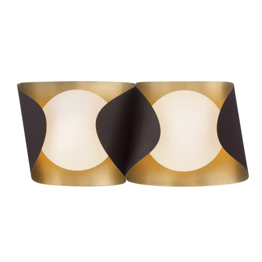 Elegant Two-Tone Vanity Light with Soft Etched Glass Diffusion - Image 1