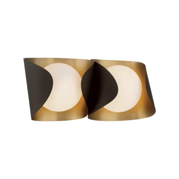 Flare 16.25" 2-Light Vanity in Dark Bronze and Legacy Brass - Image 5
