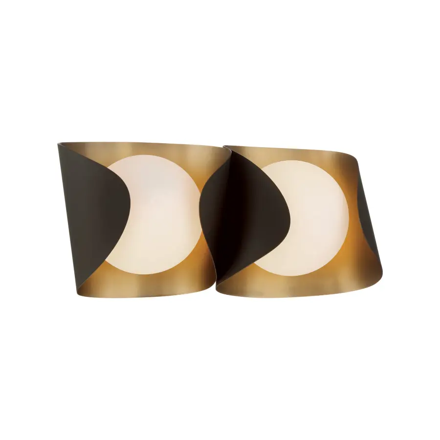 Flare 16.25" 2-Light Vanity in Dark Bronze and Legacy Brass - Image 5