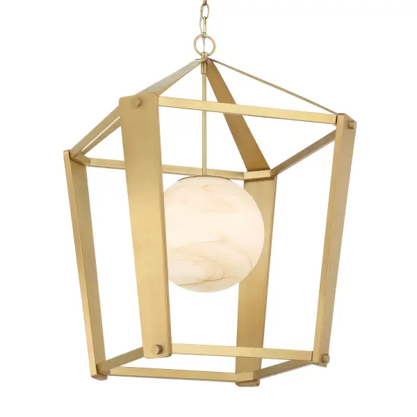 Shimmer 20.5" 1-Light Pendant in Legacy Brass - Image 1