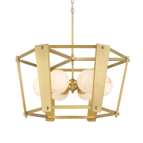 Shimmer 6-Light Pendant in Legacy Brass - Image 1