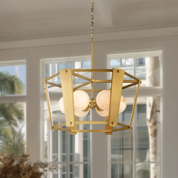 Shimmer 6-Light Pendant in Legacy Brass - Image 5