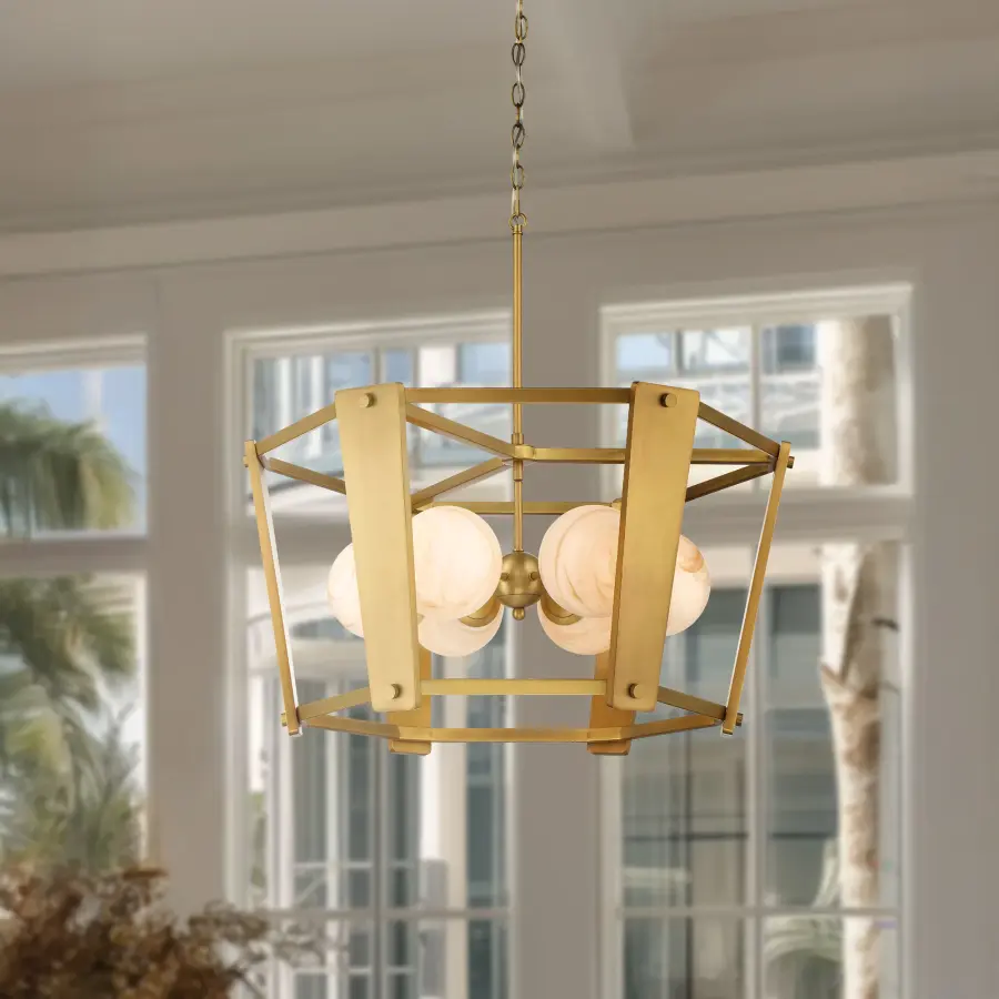 Shimmer 6-Light Pendant in Legacy Brass - Image 5