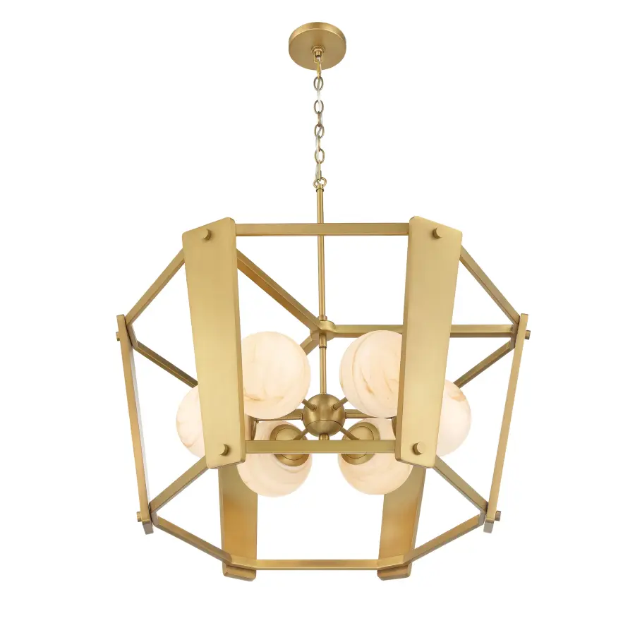 Shimmer 6-Light Pendant in Legacy Brass - Image 10