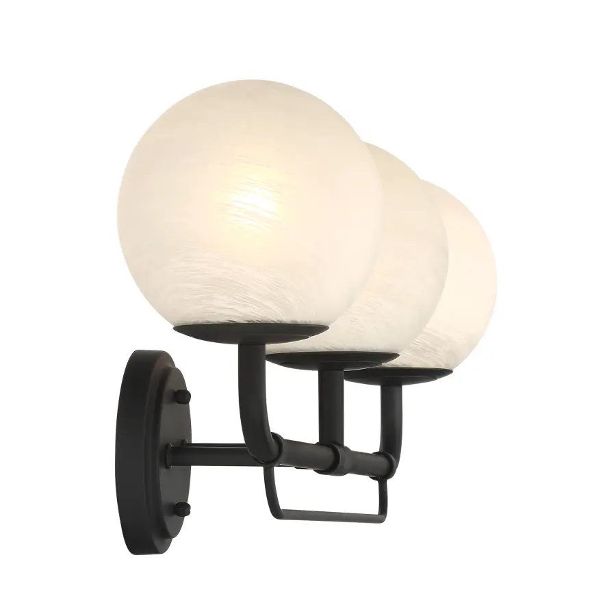 Whitehall 28" 3-Light Vanity in Dark Matte Black - Image 2