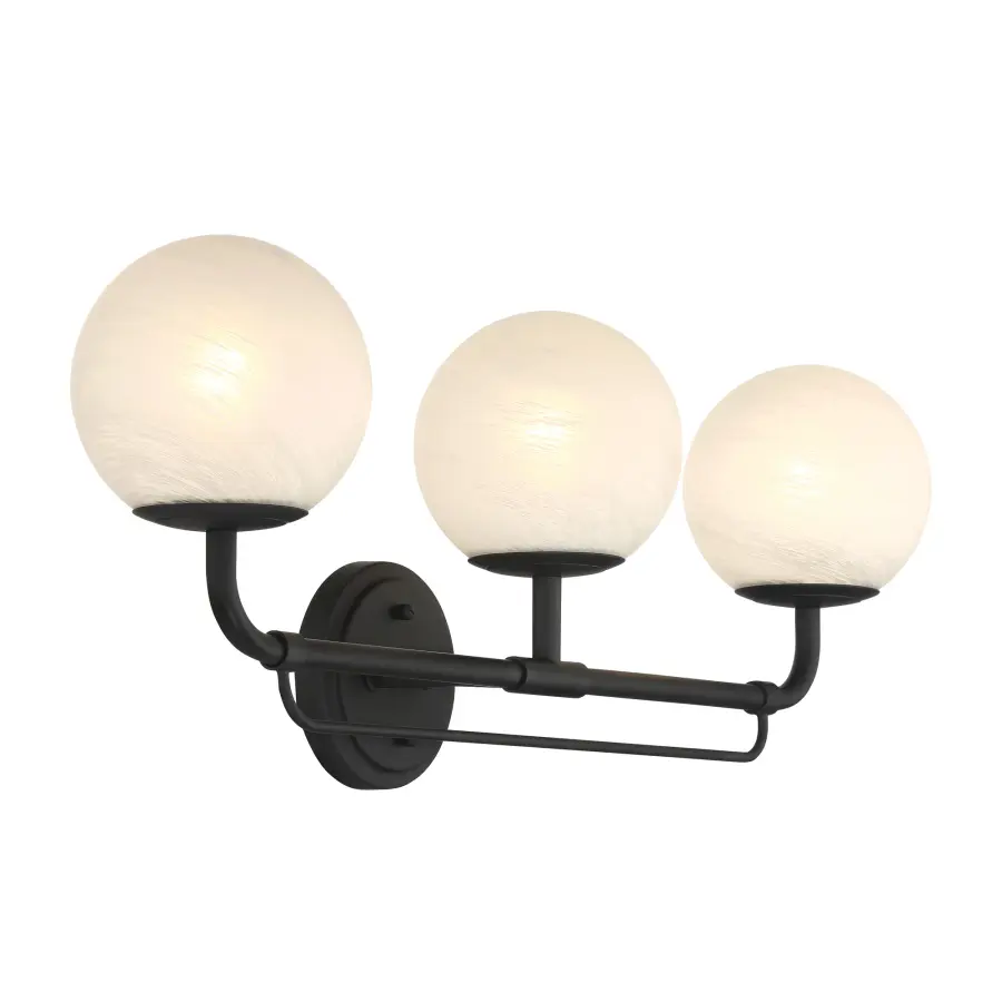 Whitehall 28" 3-Light Vanity in Dark Matte Black - Image 3