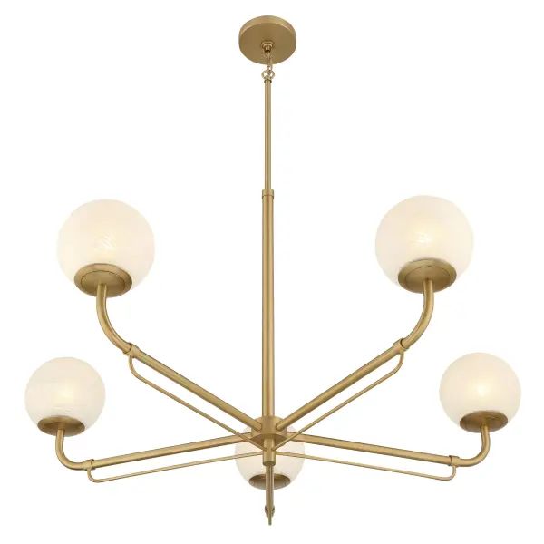 Whitehall 38" 5-Light Chandelier in Legacy Brass - Image 4