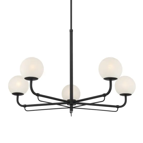 Whitehall 38" 5-Light Chandelier in Dark Matte Black - Image 1
